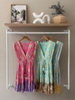 Metallic foil ombre dress