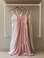 Braided strap tiered maxi dress