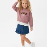 Denim skirt with top set