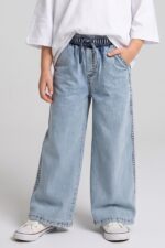 Wide leg elastic waist pant - Image 2