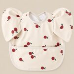 Waterproof ruffles cherry bib
