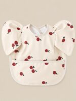 Waterproof ruffles cherry bib