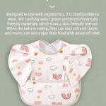 Waterproof ruffles rainbow bib