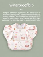 Waterproof ruffles rainbow bib