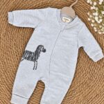 Zebra organic cotton romper